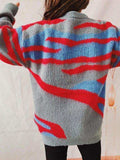 Color Block Round Neck Sweater - Trendsi - Flyclothing LLC