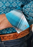 Roper Mens Long Sleeve Snap Victorian Foulard Western Shirt - Roper