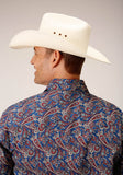 Roper Mens Long Sleeve Snap Independence Foulard Western Shirt - Roper