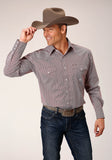 Roper Mens Long Sleeve Snap Climbing Diamond Western Shirt - Roper