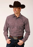 Roper Mens Long Sleeve Snap Classic Foulard Western Shirt - Roper