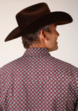 Roper Mens Long Sleeve Snap Classic Foulard Western Shirt - Roper