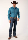 Roper Mens Long Sleeve Snap Gothic Medallion Western Shirt - Roper
