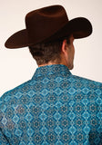 Roper Mens Long Sleeve Snap Gothic Medallion Western Shirt - Roper