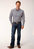Roper Mens Long Sleeve Snap Tile Pattern Foulard Western Shirt - Roper