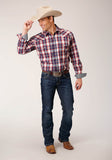 Roper Mens Long Sleeve Snap Independence Plaid Western Shirt - Roper