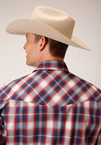 Roper Mens Long Sleeve Snap Independence Plaid Western Shirt - Roper