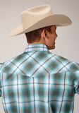 Roper Mens Long Sleeve Snap Meadow Plaid Western Shirt - Roper