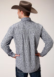 Roper Mens Long Sleeve Button Crystal Medallion Western Shirt - Roper