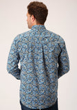 Roper Mens Long Sleeve Button Amarillo Paisley Western Shirt - Roper