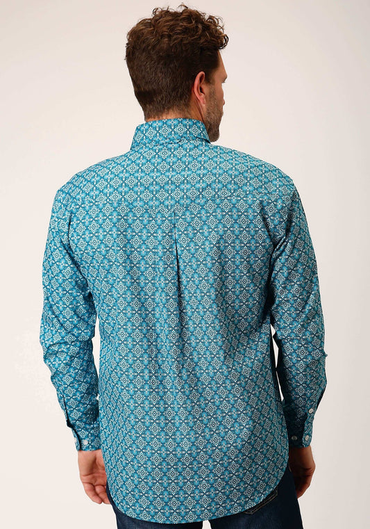 Roper Mens Long Sleeve Button Victorian Foulard Western Shirt - Roper - Flyclothing LLC