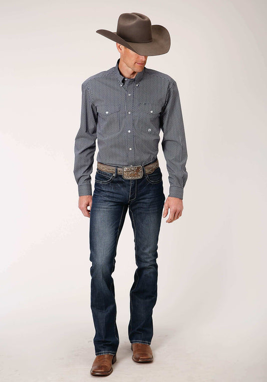 Roper Mens Long Sleeve Button Arrow Rope Print Western Shirt - Roper - Flyclothing LLC