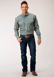 Roper Mens Long Sleeve Button Saddle Paisley Western Shirt - Roper
