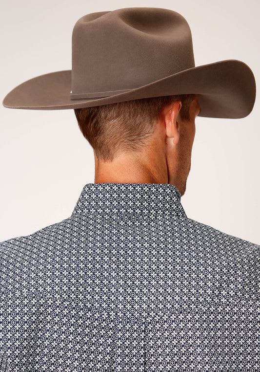 Roper MENS LONG SLEEVE BUTTON BELL FOULARD WESTERN SHIRT - Roper