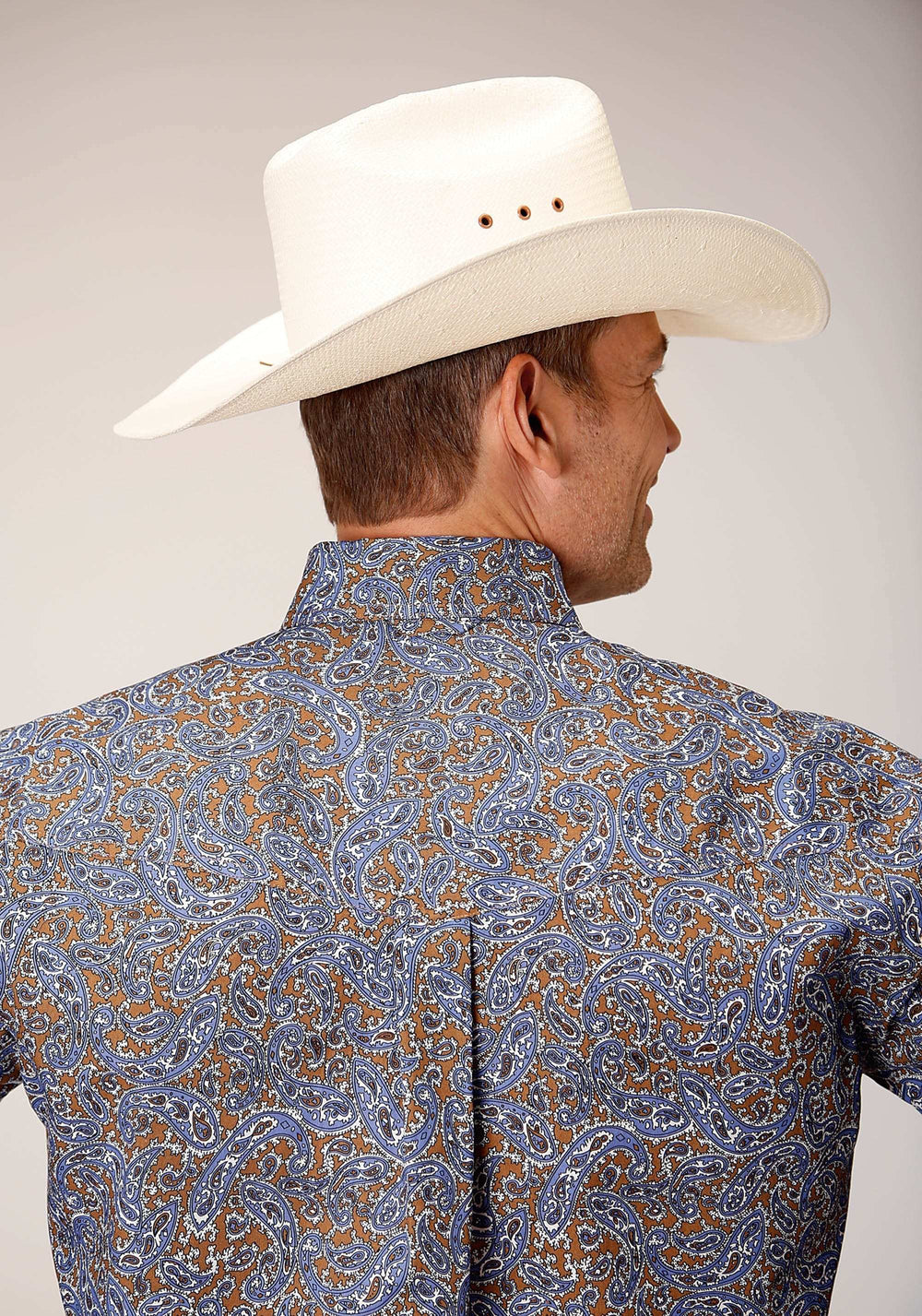 Roper Mens Long Sleeve Button Valley Paisley Western Shirt - Roper - Flyclothing LLC
