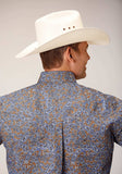 Roper Mens Long Sleeve Button Valley Paisley Western Shirt - Roper