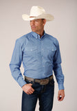Roper Mens Long Sleeve Button Thistle Foulard Western Shirt - Roper