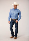 Roper Mens Long Sleeve Button Thistle Foulard Western Shirt - Roper