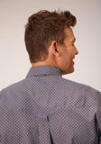 Roper Mens Long Sleeve Button Classic Geo Western Shirt - Roper