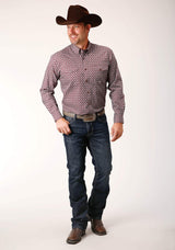 Roper Mens Long Sleeve Button Classic Foulard Western Shirt - Roper - Flyclothing LLC