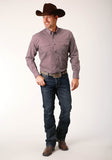Roper Mens Long Sleeve Button Classic Foulard Western Shirt - Roper