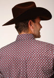 Roper Mens Long Sleeve Button Classic Foulard Western Shirt - Roper
