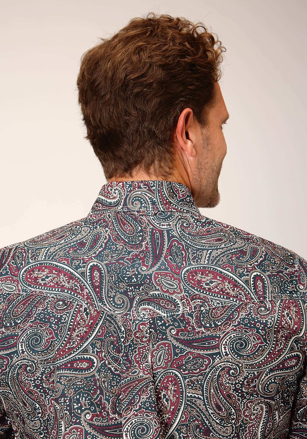 Roper Mens Long Sleeve Button Old Time Paisley Western Shirt - Roper - Flyclothing LLC