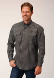 Roper Mens Long Sleeve Button Wild West Foulard Western Shirt - Roper
