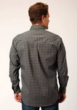 Roper Mens Long Sleeve Button Wild West Foulard Western Shirt - Roper