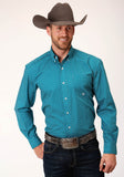 Roper Mens Long Sleeve Button Mini Foulard Western Shirt - Roper