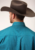 Roper Mens Long Sleeve Button Mini Foulard Western Shirt - Roper