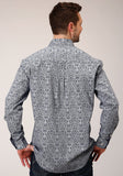 Roper Mens Long Sleeve Button Crystal Medallion Western Shirt - Roper