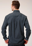 Roper Mens Long Sleeve Button New Star Foulard Western Shirt - Roper