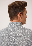 Roper Mens Long Sleeve Button Line Paisley Western Shirt - Roper