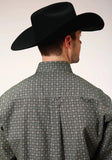 Roper Mens Long Sleeve Button Forest Foulard Western Shirt - Roper