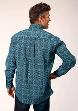 Roper Mens Long Sleeve Button Gothic Medallion Western Shirt - Roper - Flyclothing LLC