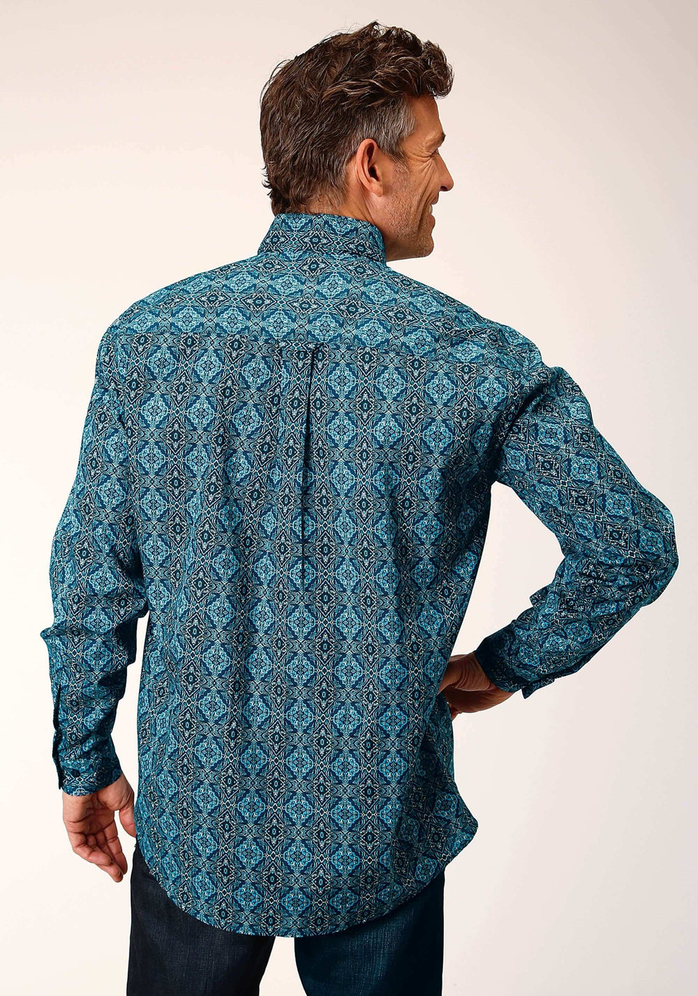 Roper Mens Long Sleeve Button Gothic Medallion Western Shirt - Roper - Flyclothing LLC