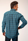 Roper Mens Long Sleeve Button Gothic Medallion Western Shirt - Roper