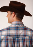 Roper Mens Long Sleeve Button Vintage Plaid Western Shirt - Roper