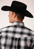 Roper Mens Long Sleeve Button Black Hills Plaid Western Shirt - Roper