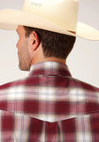 Roper Mens Long Sleeve Button Red Ombre Western Shirt - Roper