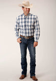 Roper Mens Long Sleeve Button Denim Ombre Western Shirt - Roper - Flyclothing LLC
