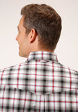 Roper Mens Long Sleeve Button Classic Ombre Stretch Poplin Western Shirt - Roper