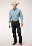 Roper Mens Long Sleeve Button Stretch Check Western Shirt - Roper