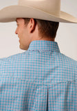 Roper Mens Long Sleeve Button Stretch Check Western Shirt - Roper