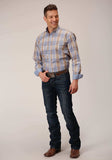 Roper Mens Long Sleeve Button Sandy Plaid Western Shirt - Roper - Flyclothing LLC