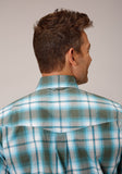 Roper Mens Long Sleeve Button Meadow Plaid Western Shirt - Roper