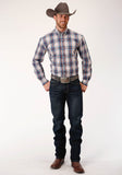 Roper Mens Long Sleeve Button Vintage Plaid Western Shirt - Roper