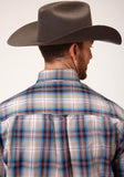 Roper Mens Long Sleeve Button Vintage Plaid Western Shirt - Roper