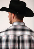 Roper Mens Long Sleeve Button Black Hills Plaid Western Shirt - Roper